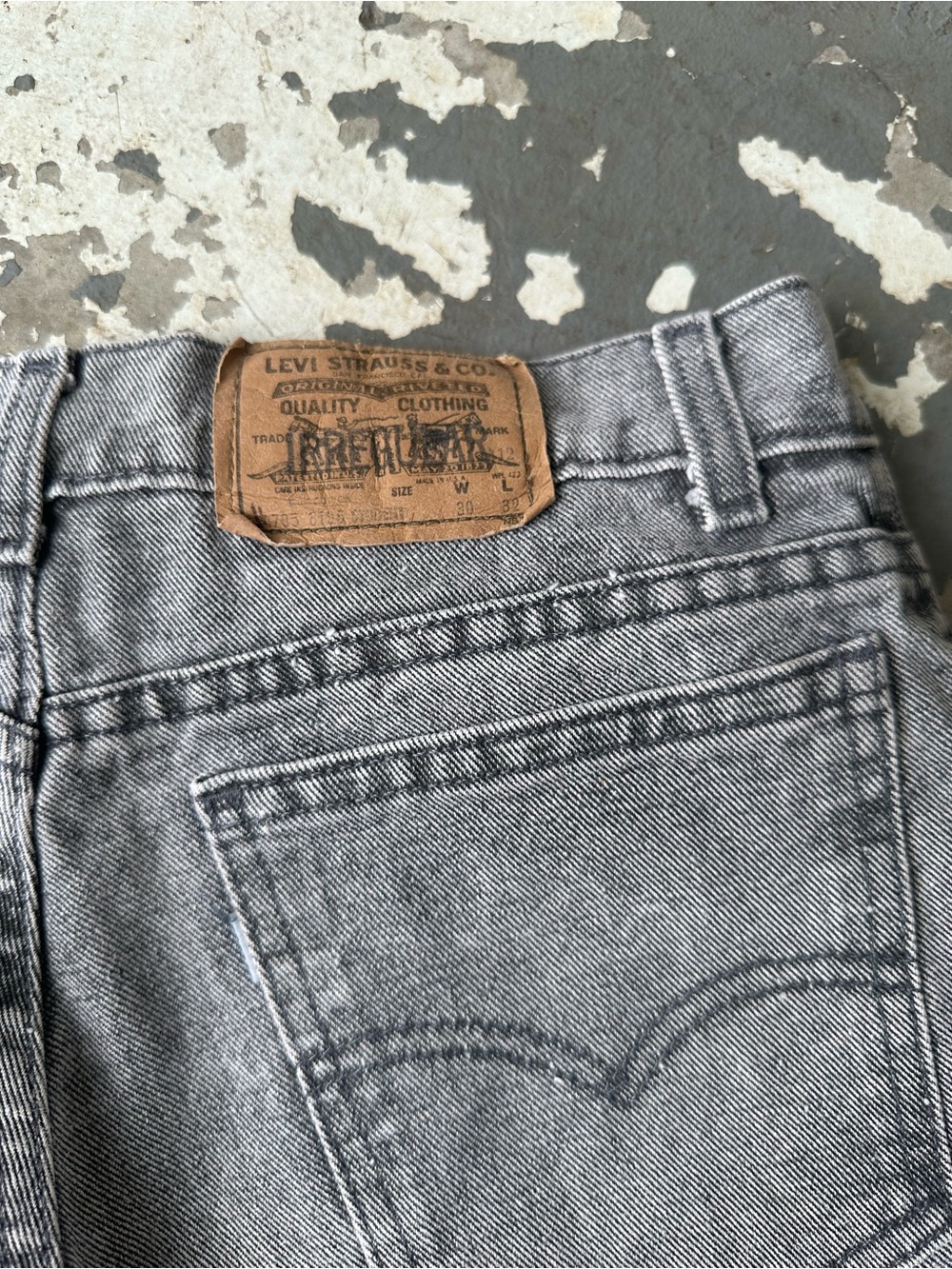 Vintage Levi's Gray Straight-Leg Men's Jeans